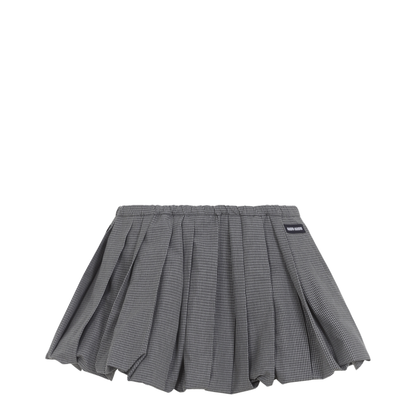 Plissé Check Mini Skirt - Image 2