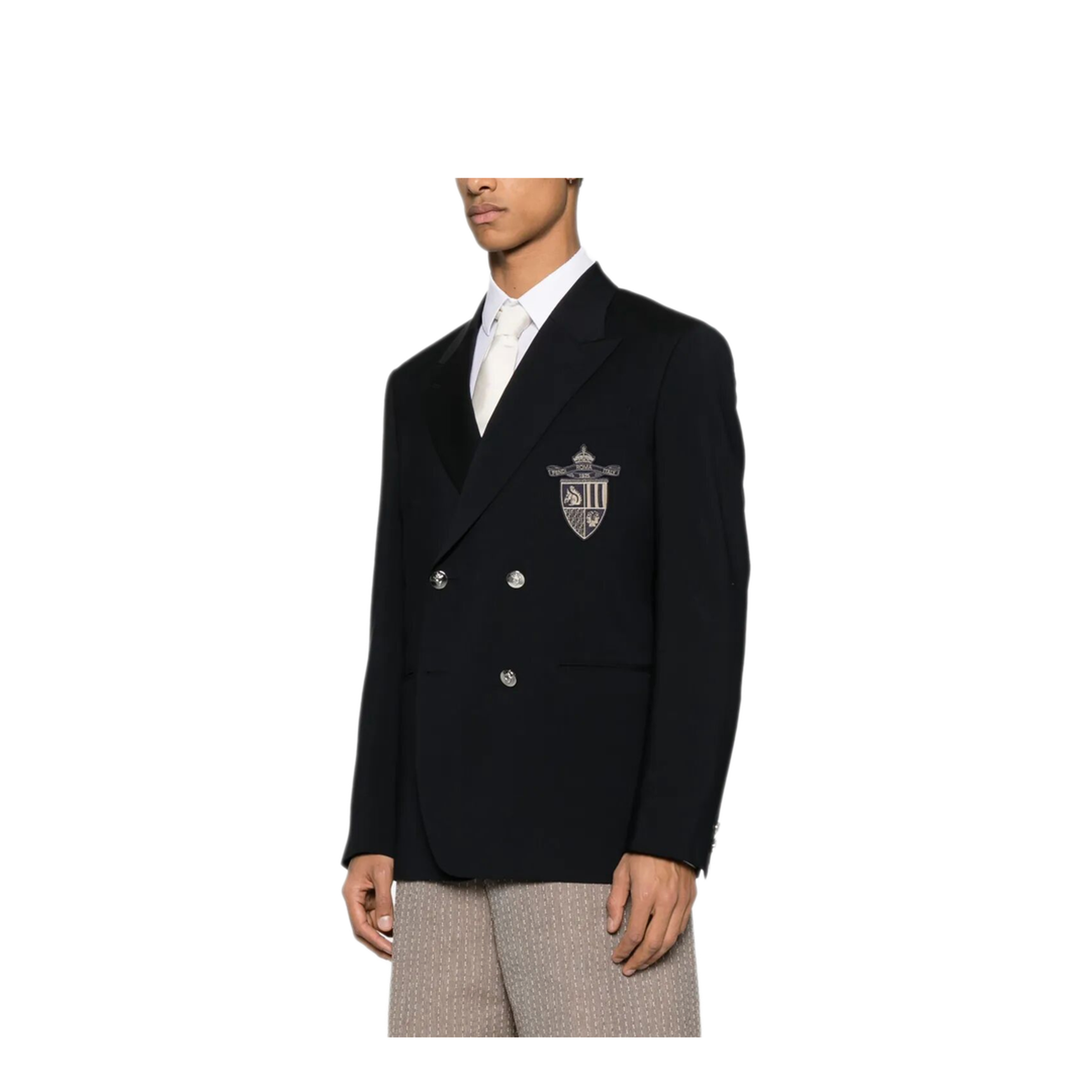 Straight-Cut Double Breasted Wool Jacket - Image 4