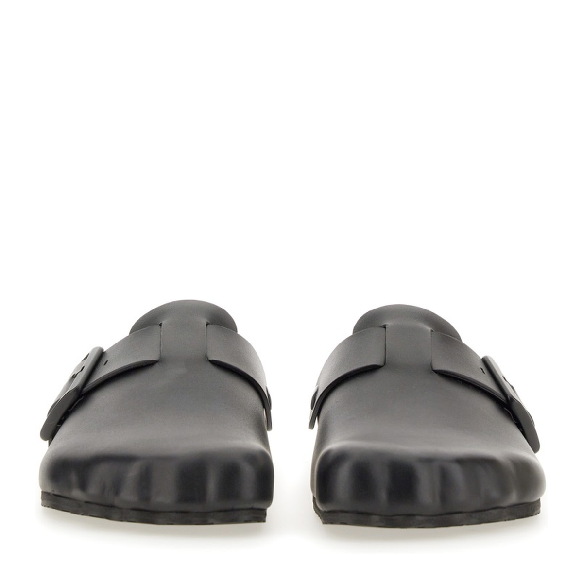 Balenciaga Black Sunday Clogs with Logo Strap - Image 4