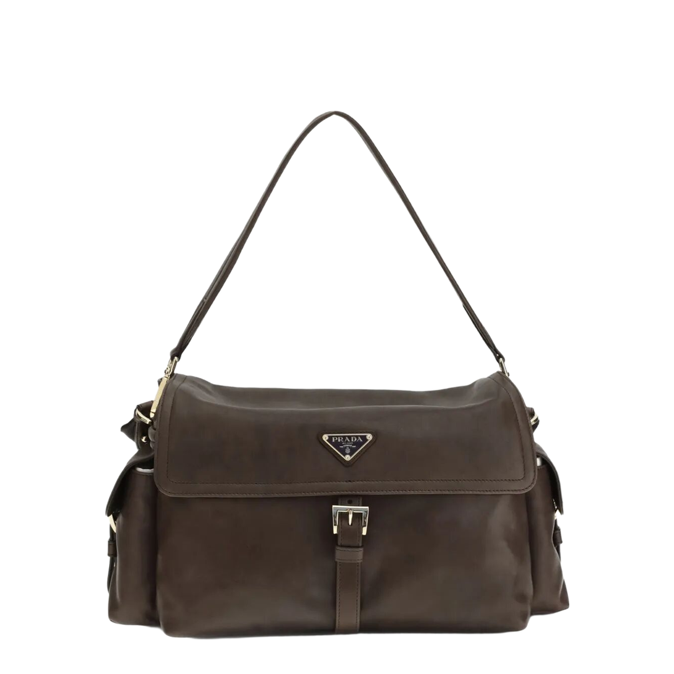 Dark Brown Leather Shoulder Bag - Image 1
