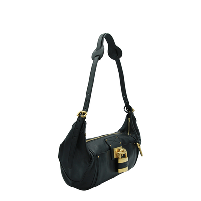 Paddington Grained Buffalo Leather Crossbody - Black - Image 4