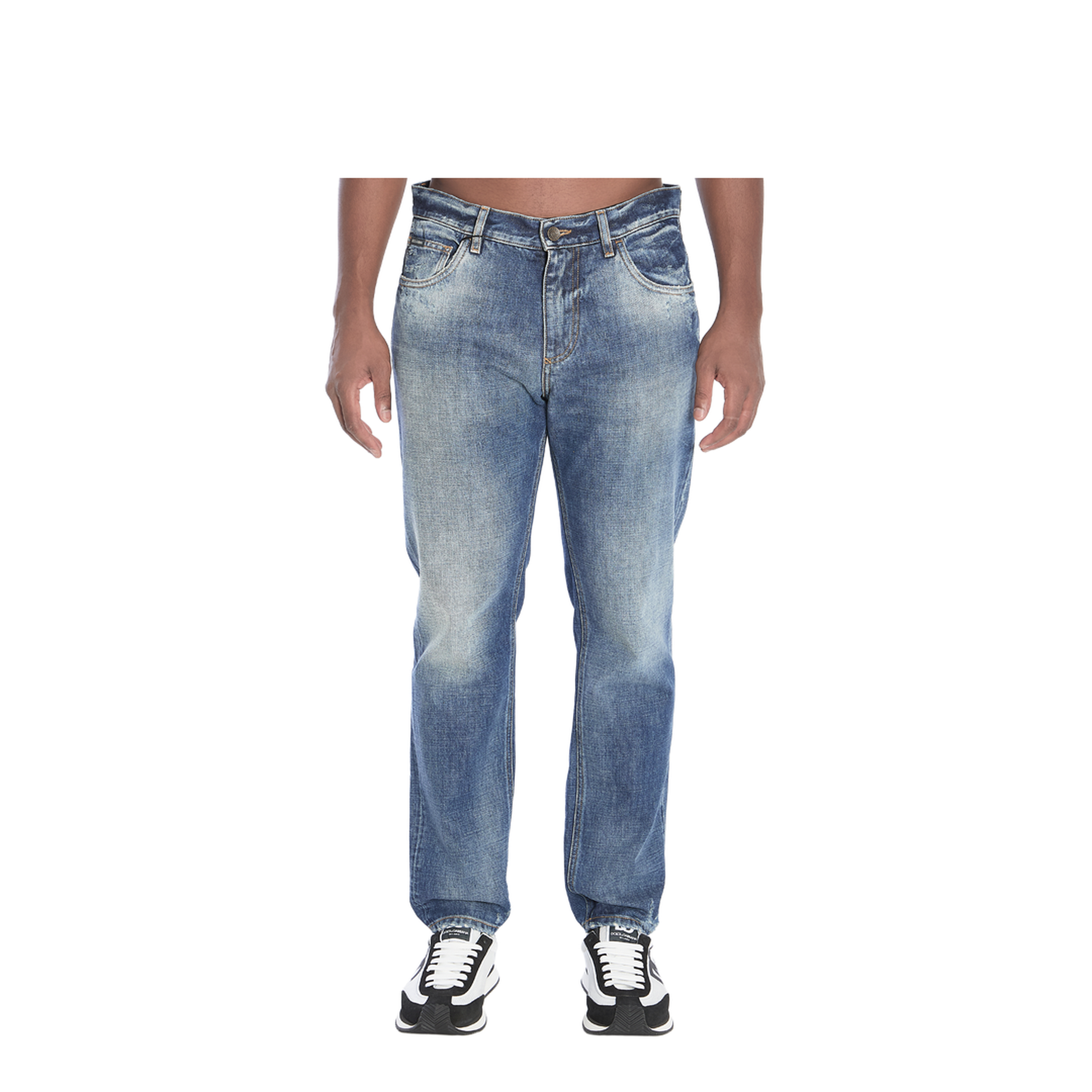 Denim Pants with Plaque - Image 1