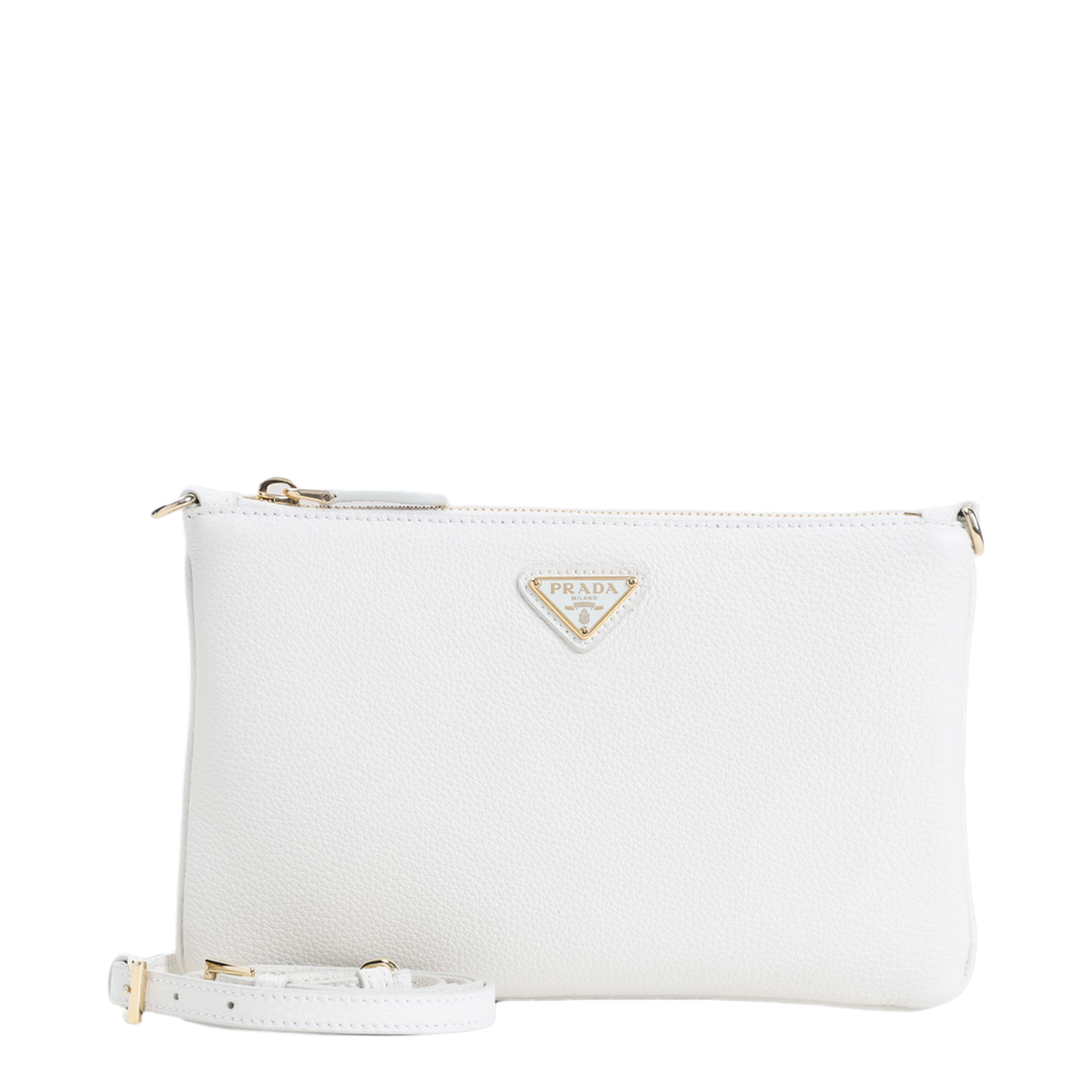 White Leather Crossbody Bag - Image 5
