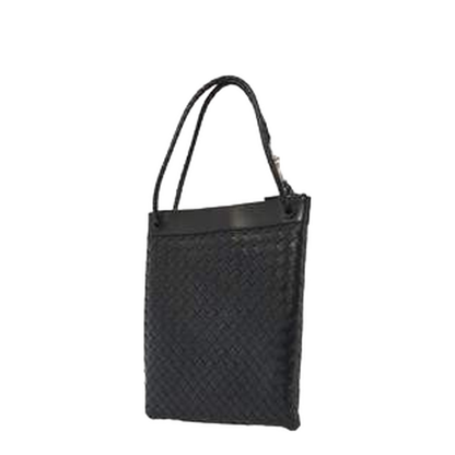 Andiamo Flat Leather Tote Bags - Black - Image 3