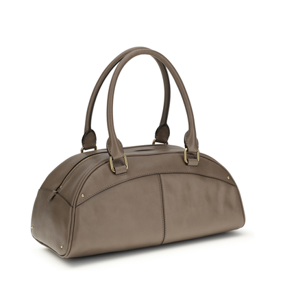 Bowling Calfskin Handbag - Deep Taupe - Image 3