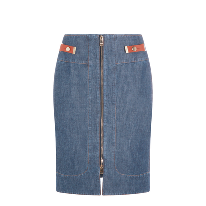 Denim Skirt Denim Blue - Image 6
