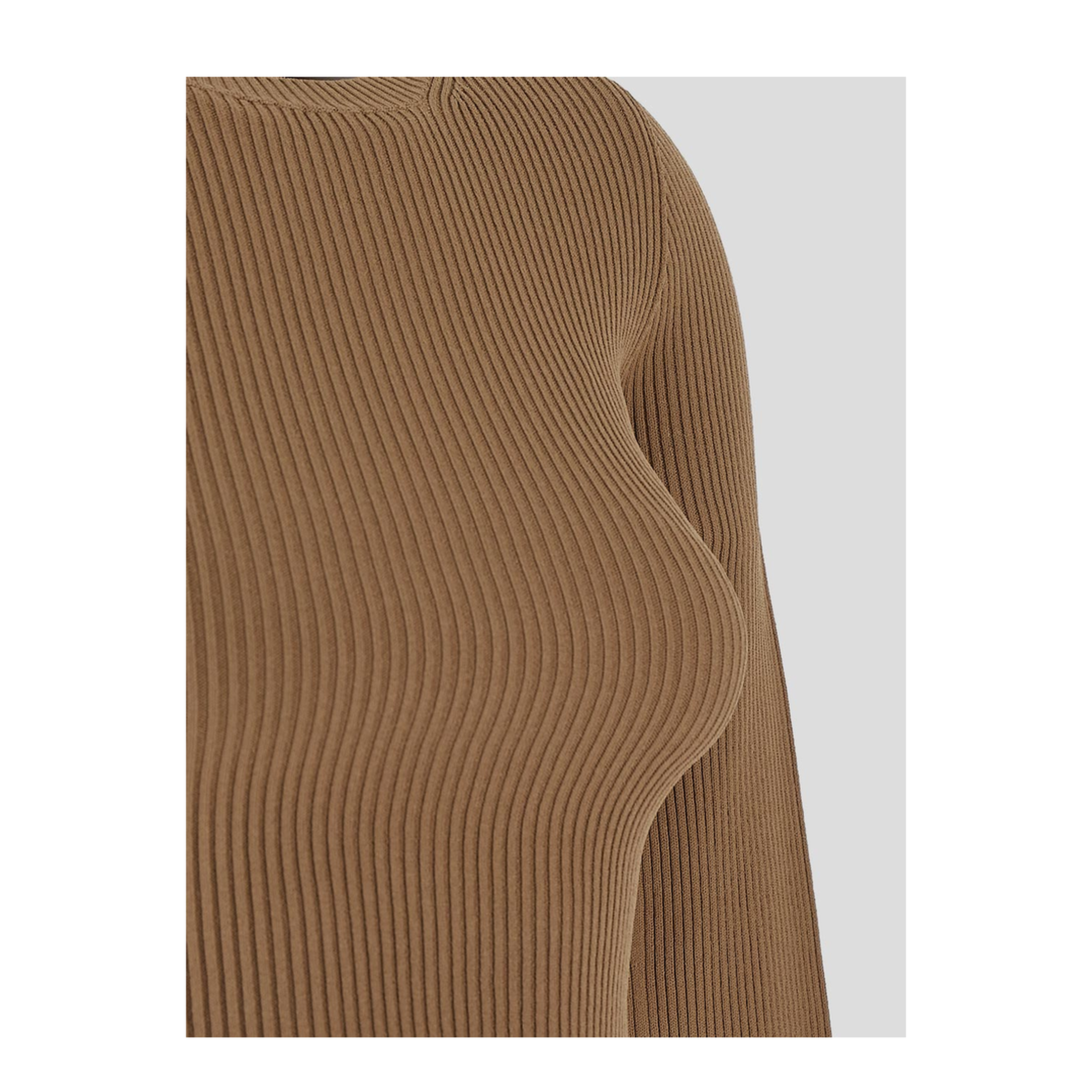 Rib Texture Crop Sweater - Image 4