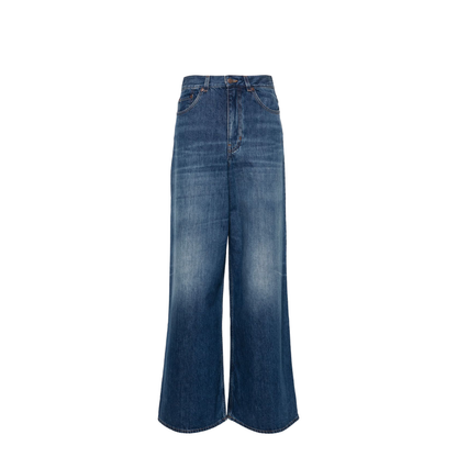 Straight Leg Jeans - Organic Cotton Wide Leg Denim Jeans - Image 1