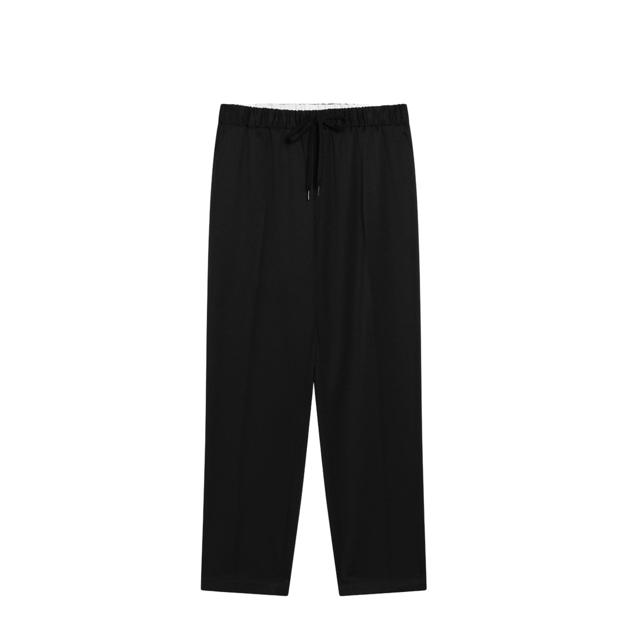 Black Wool-Blend Trousers - Image 1