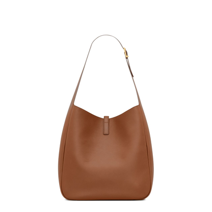 Le 5 à 7 Large Grained Calfskin Shoulder Bag - Fox - Image 4