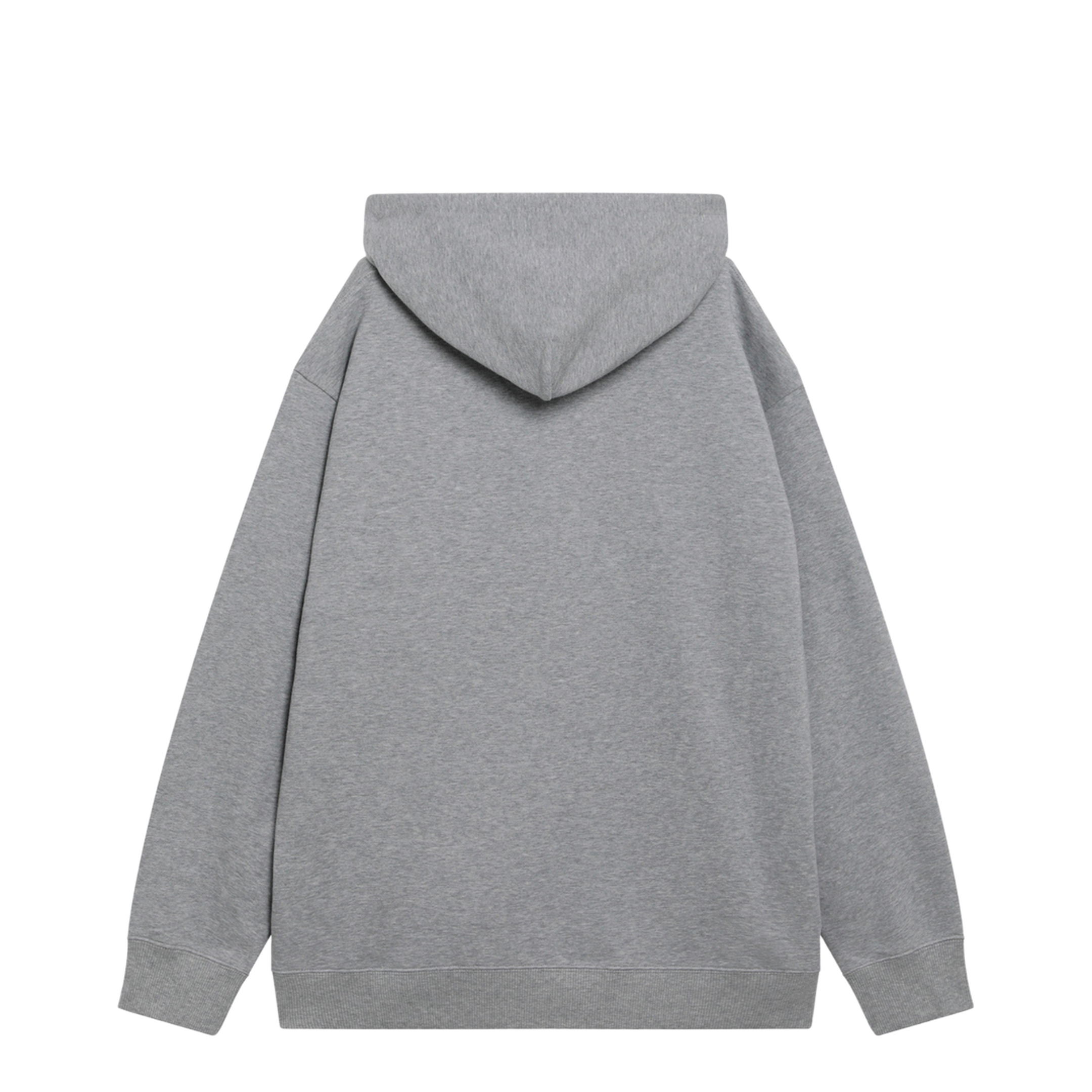Mélange gray hoodie with Vlogo embroidery - Image 2