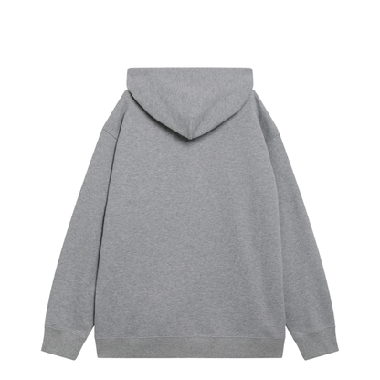 Mélange gray hoodie with Vlogo embroidery - Image 2
