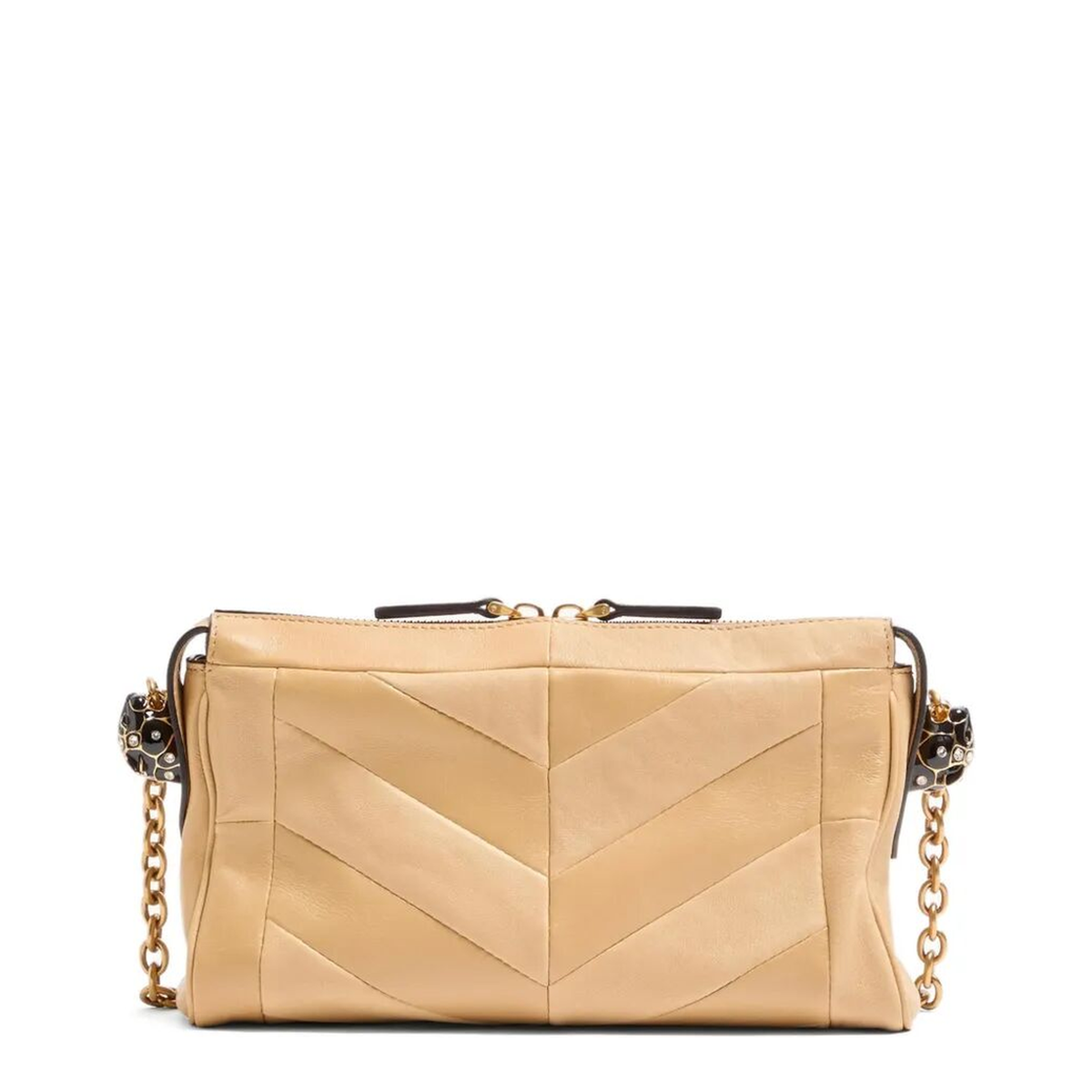 Panthea Small Patchwork Nappa Leather Shoulder Bag - Beige - Image 3
