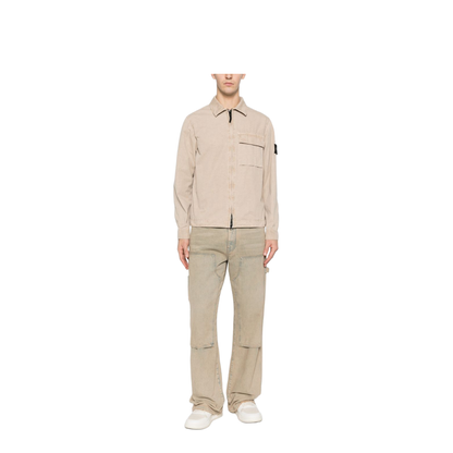 Brushed Organic Cotton Canvas Overshirt - Image 3