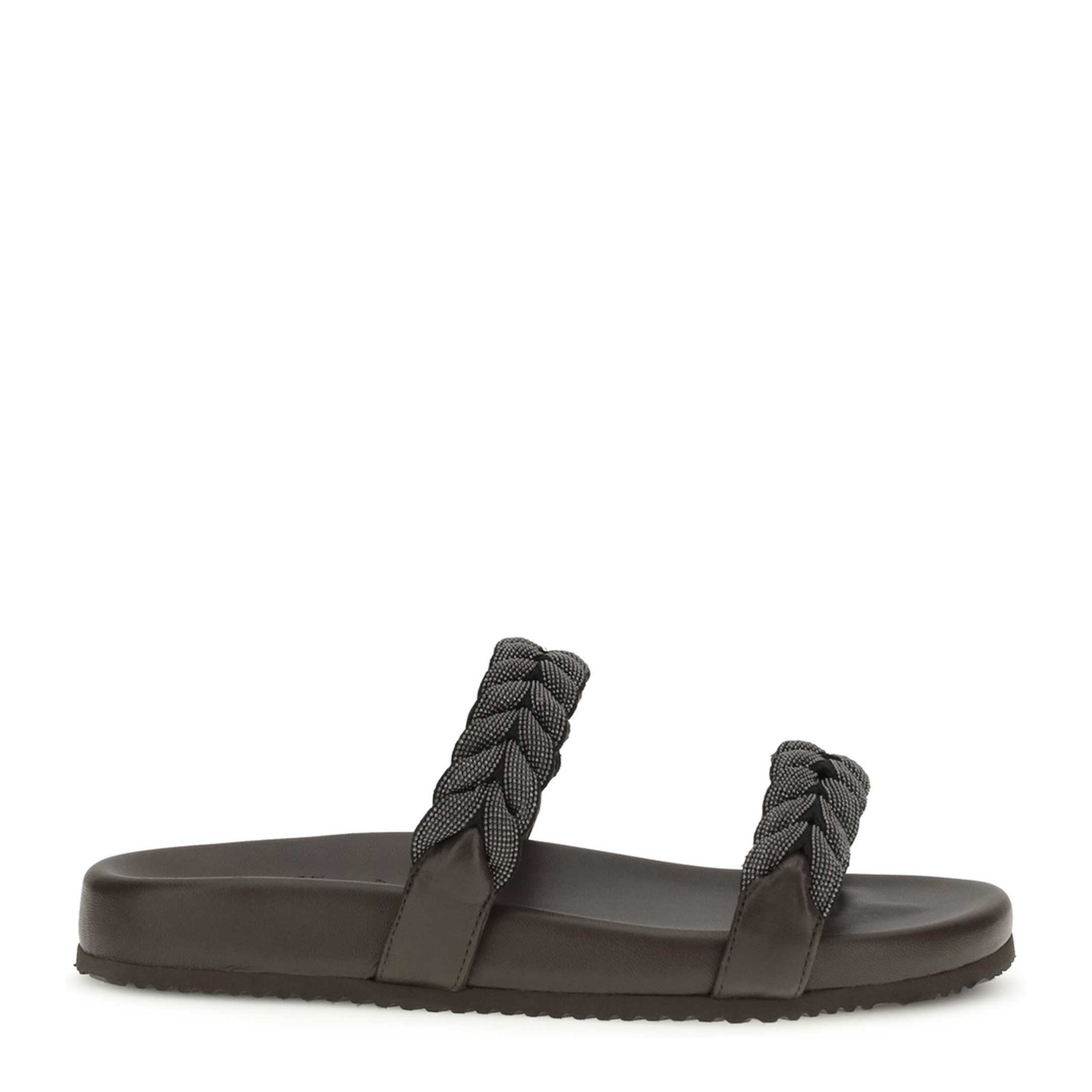 Leather Sandals with Precious Braided Straps - Image 1