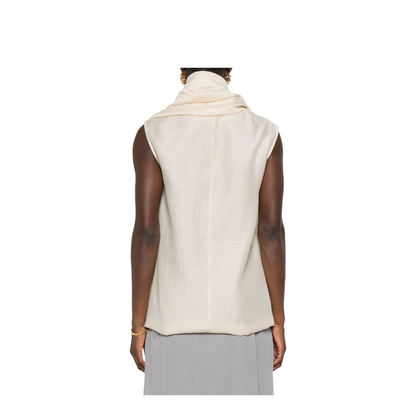 Ecru Scarf Blouse - Image 5