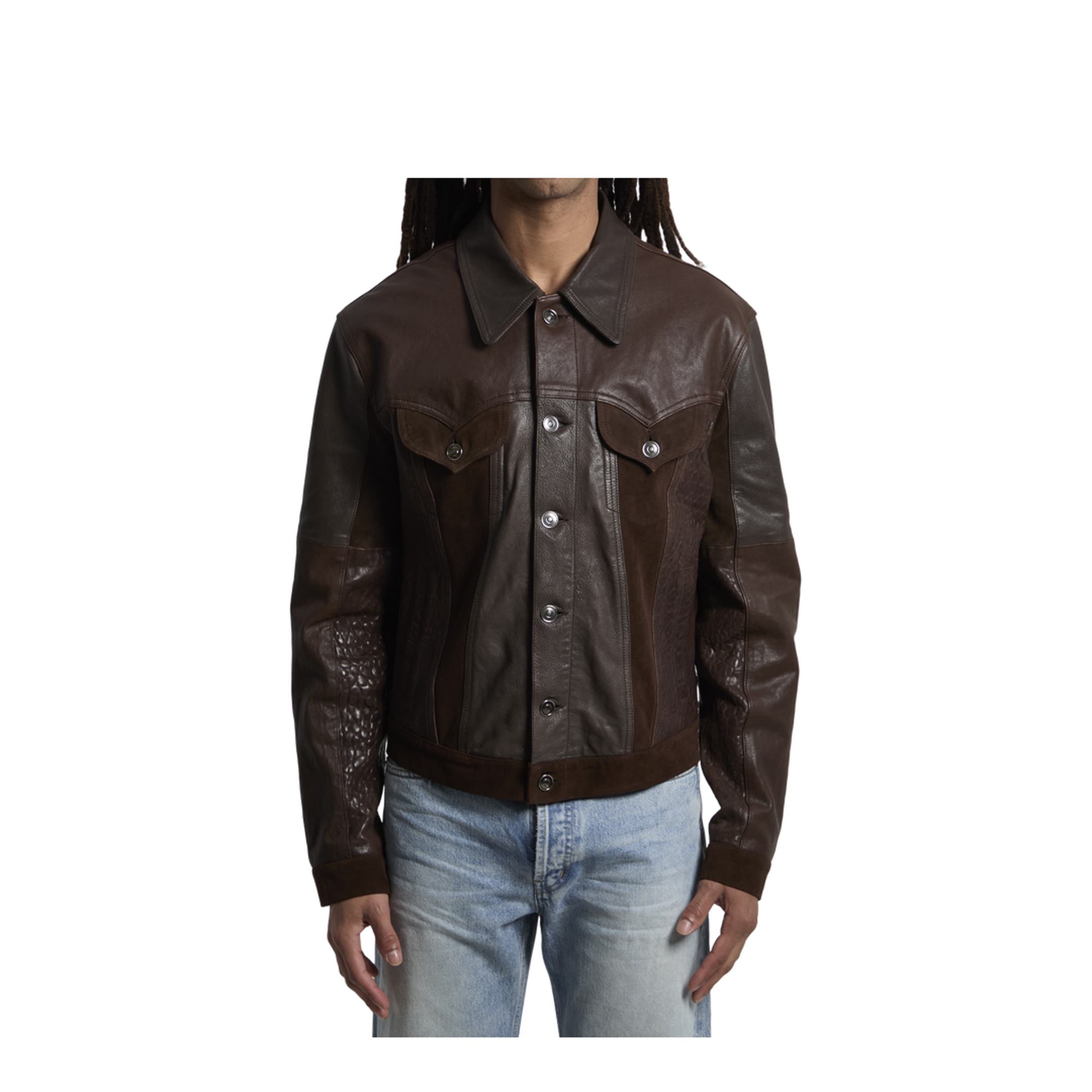 Men's Leather Jacket Brown - Image 1