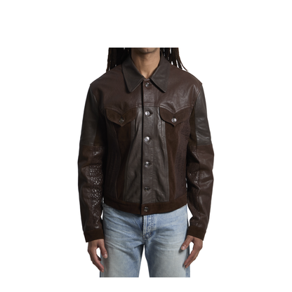 Men's Leather Jacket Brown - Image 1