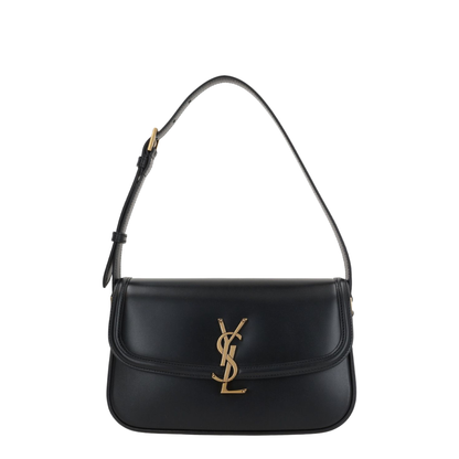 Solferino Medium Leather Shoulder Bag - Black - Image 1