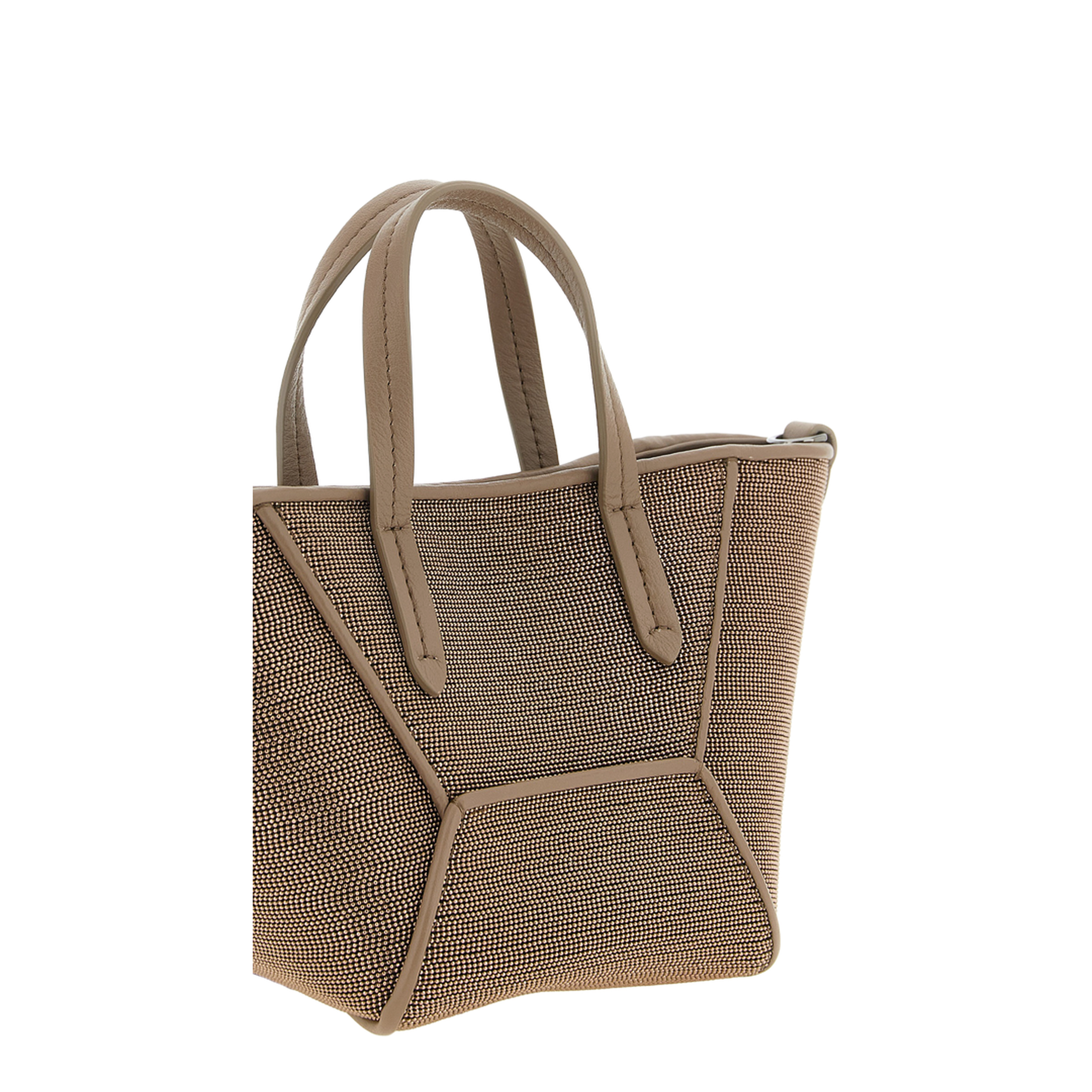 Duo Precious Mini Leather Handbag - Brown - Image 3