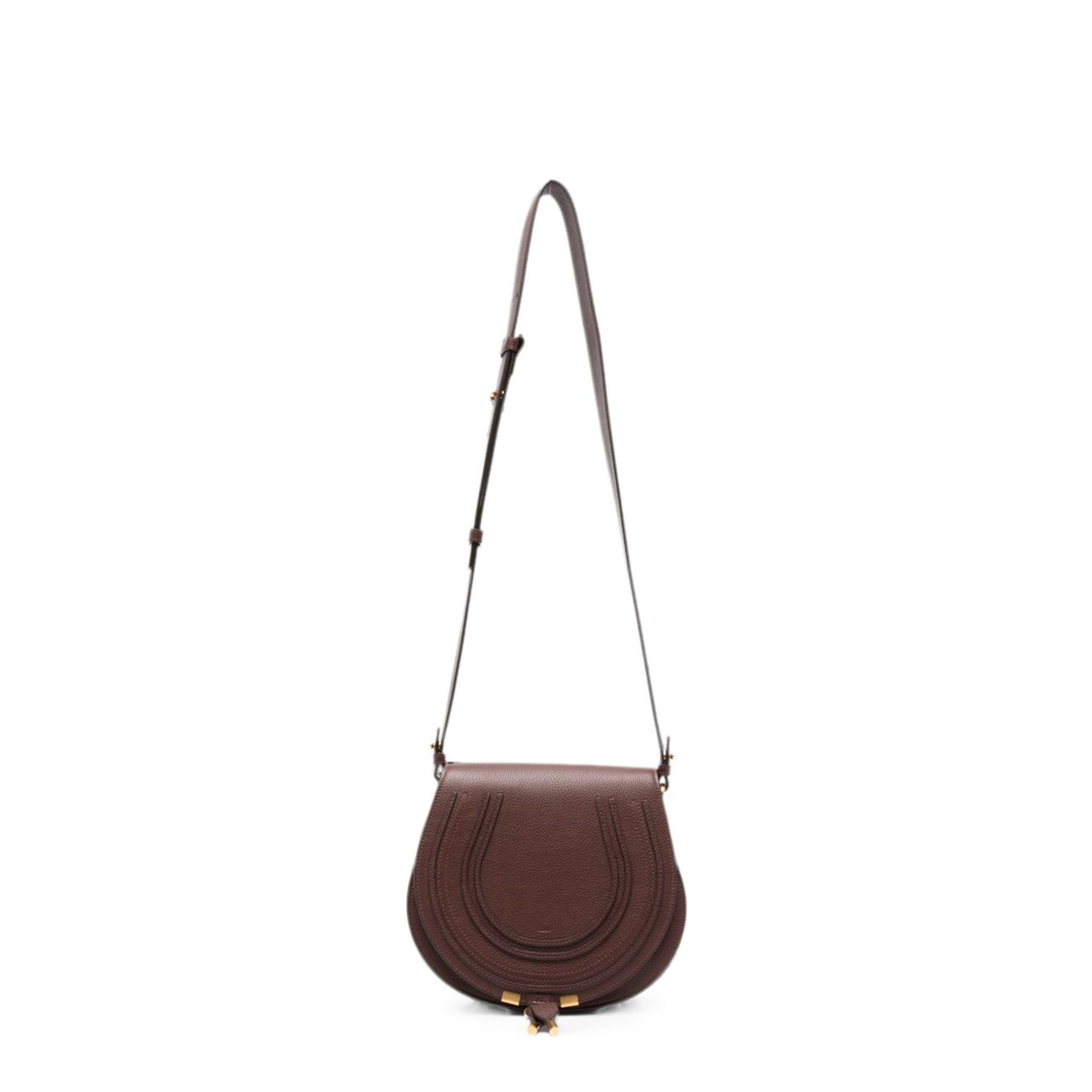Marcie Saddle Bag in Grained Leather - Image 1