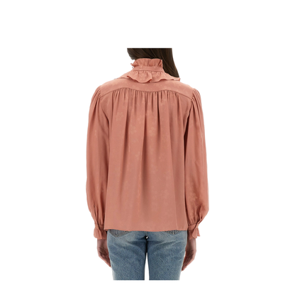 Fluid Silk Jacquard Blouse - Image 3