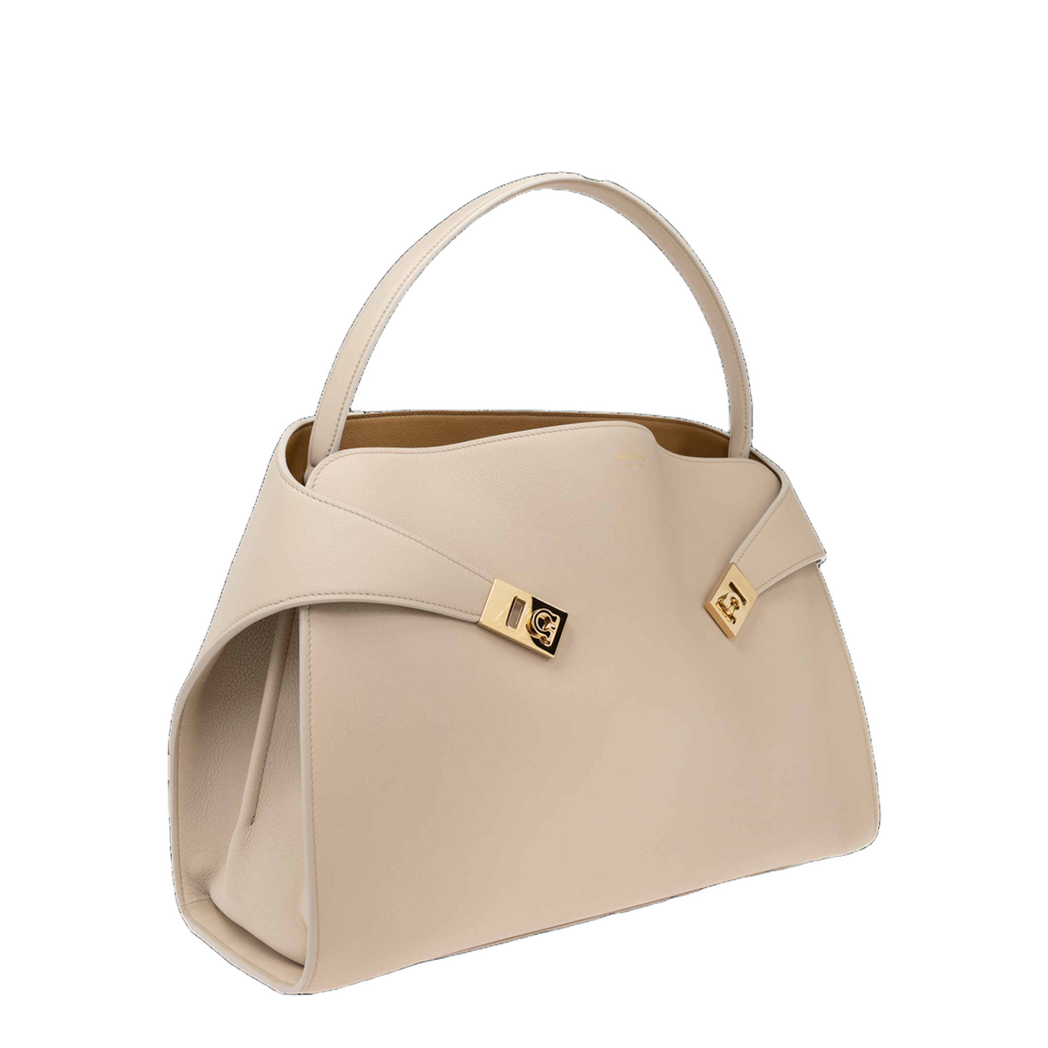 Hug Soft Medium Calfskin Shoulder Bag - Stone - Image 4