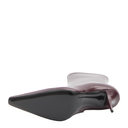 Ashley Booties in Smooth Leather in Bordeaux - Image 4