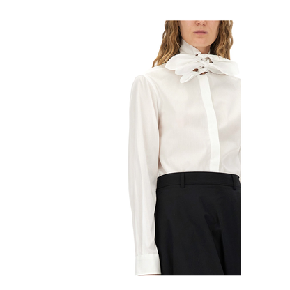 Cotton Poplin Jacquard Shirt - Image 4