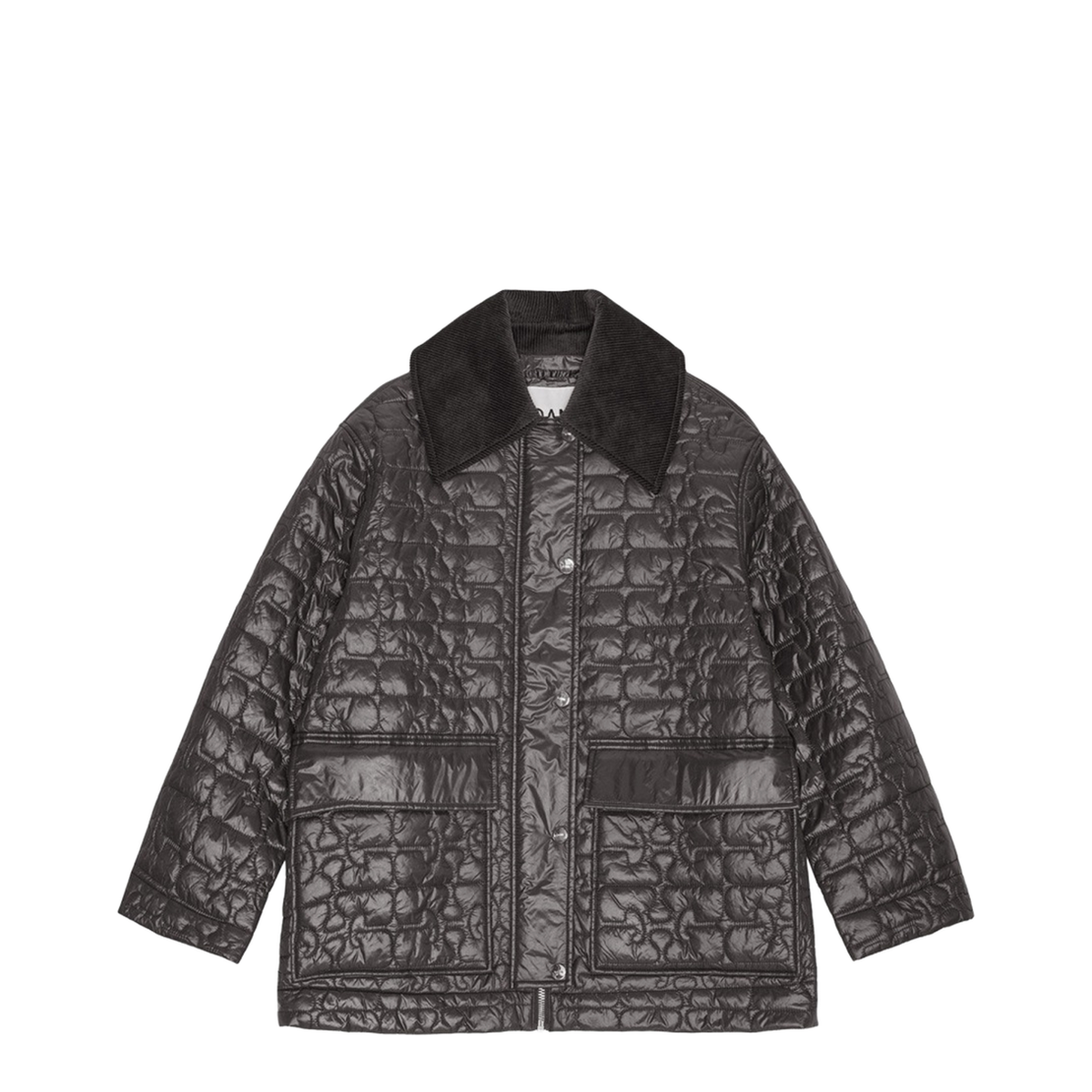Dark Grey Quilted Jacket - Image 1