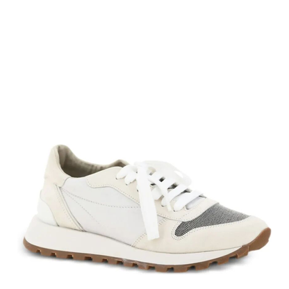 Suede and Techno Fabric Runners with Precious Toe - Image 2