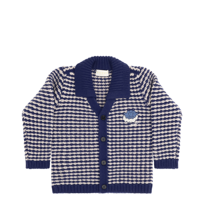 Striped Wool Cardigan with Mr. Happy - Image 1
