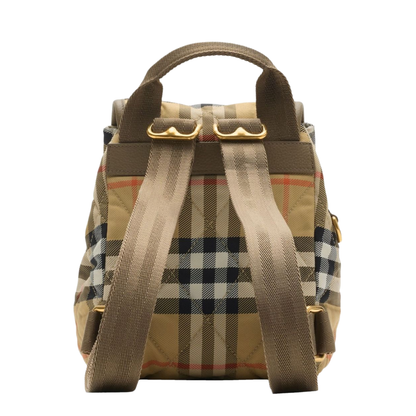 Horseshoe Mini Quilted Polyamide Backpack - Sand Beige - Image 3