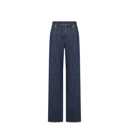 High-Waisted and Straight Leg Five-Pocket Jeans - Image 1