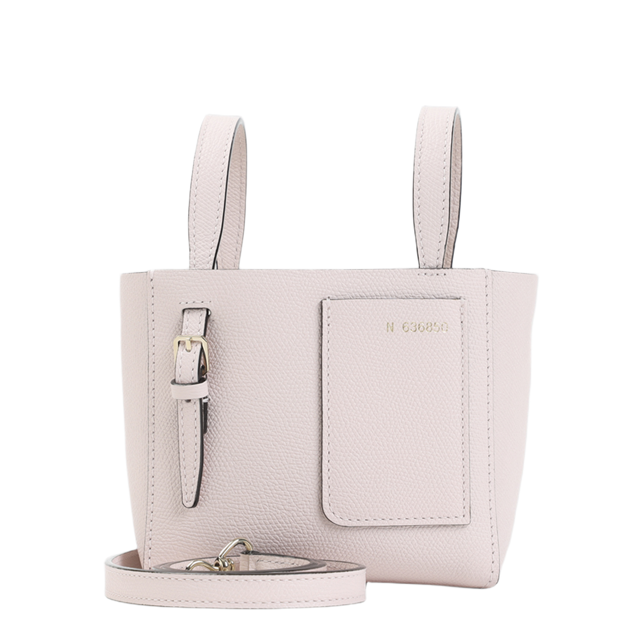 Micro Leather Bucket Bag Pink - Image 1
