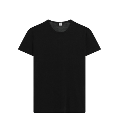 Black Silk Crêpe T-Shirt - Image 1