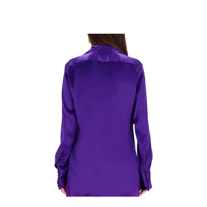 Purple Silk Shirt - Image 4