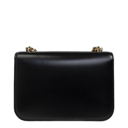 Eleanor Small Calf Leather Shoulder Bag - Black - Image 3