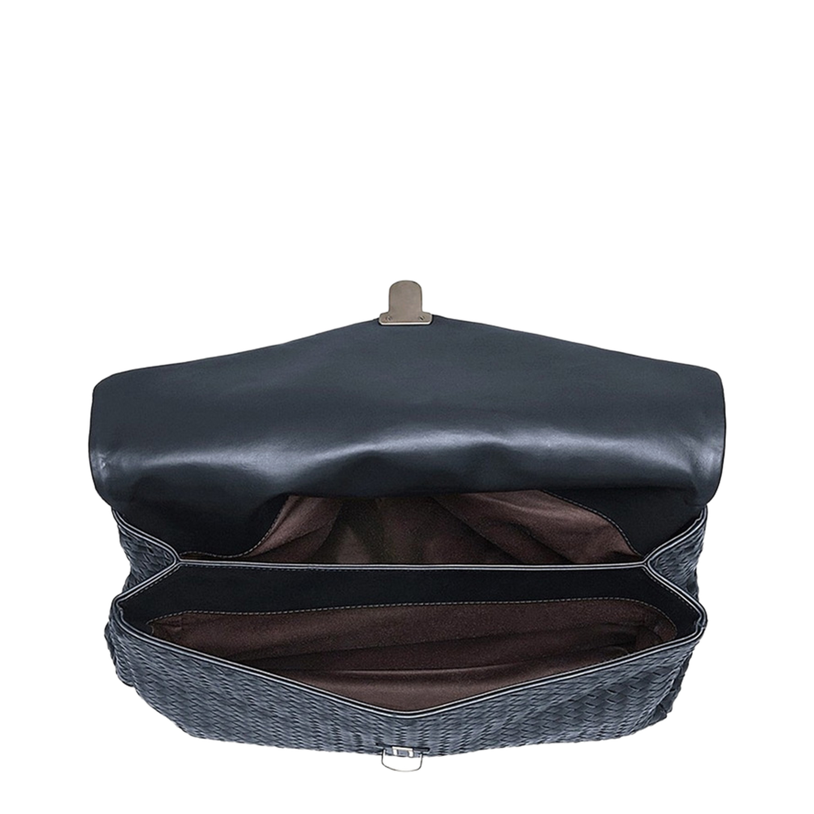 Intrecciato Leather Briefcase - Navy blue - Image 2