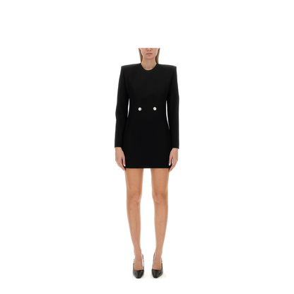 Mini Grain De Poudre Dress In Black - Image 1