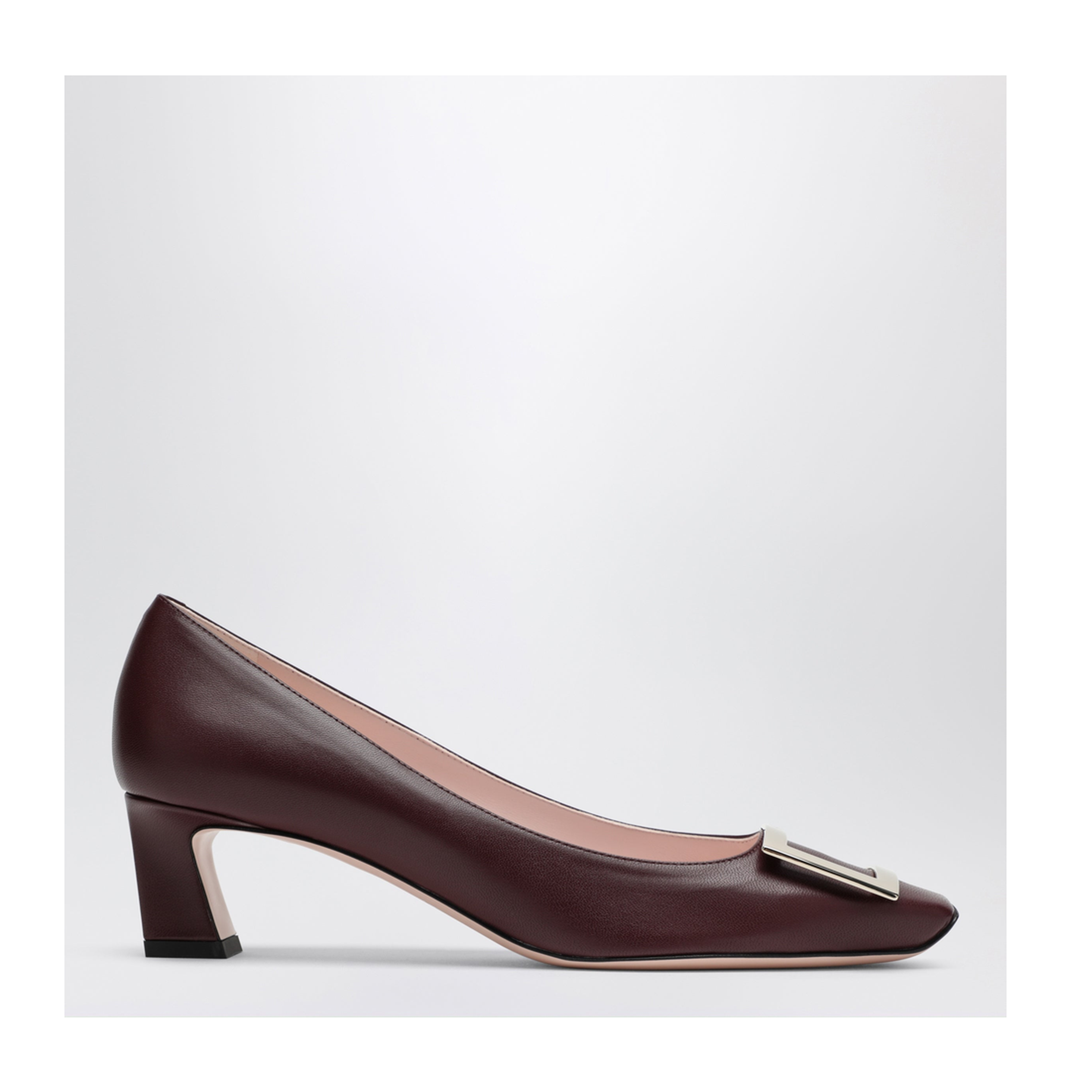 Dark Burgundy Leather Trompette Décolleté - Image 1