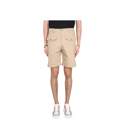 Cappuccino Cotton Bermuda Shorts - Image 1