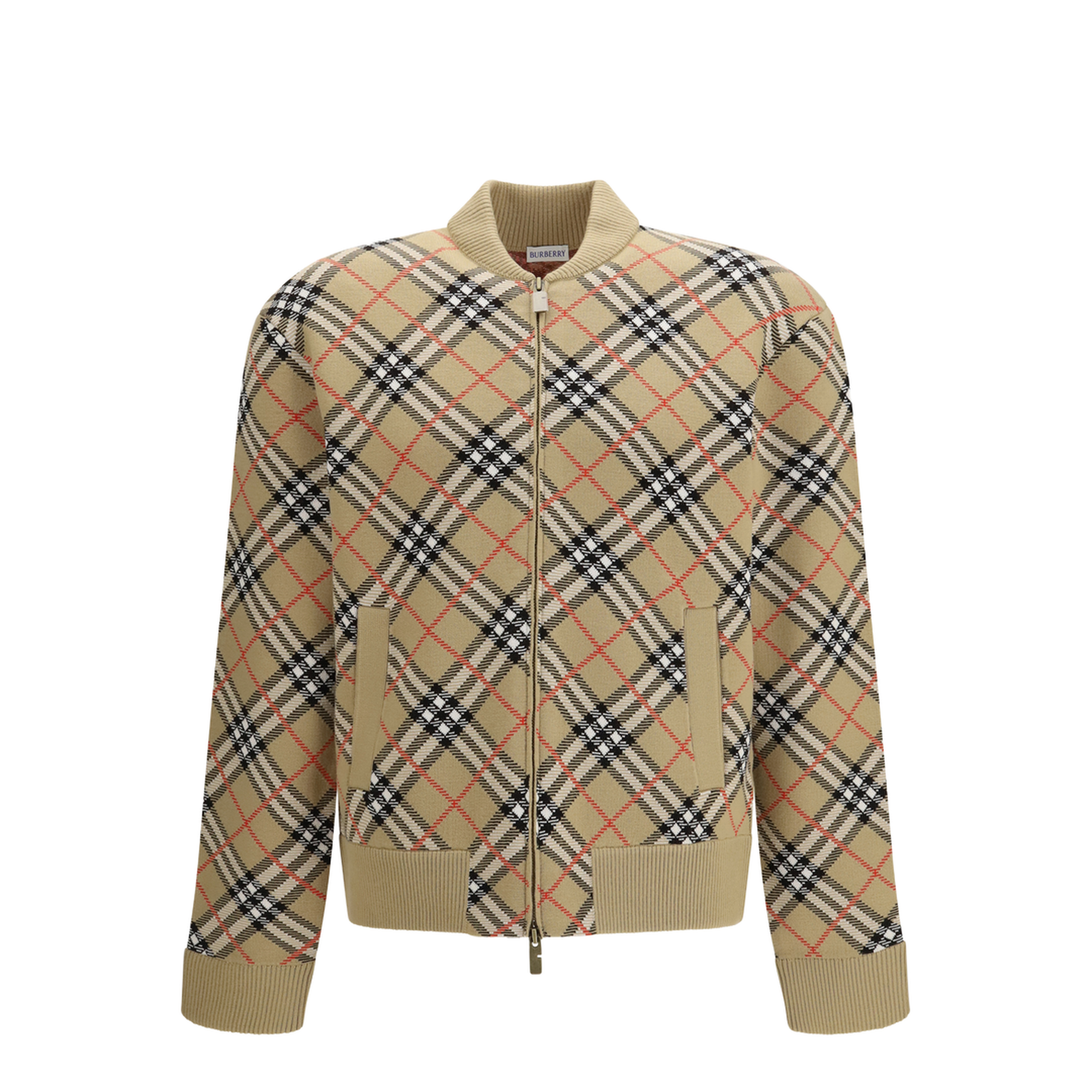 Vintage Check Zip Cardigan - Image 1
