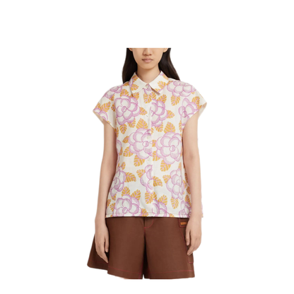 Floral Cap-Sleeved Shirt - Image 3
