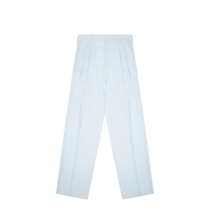 Viscose And Silk Twill Straight Trousers - Image 1