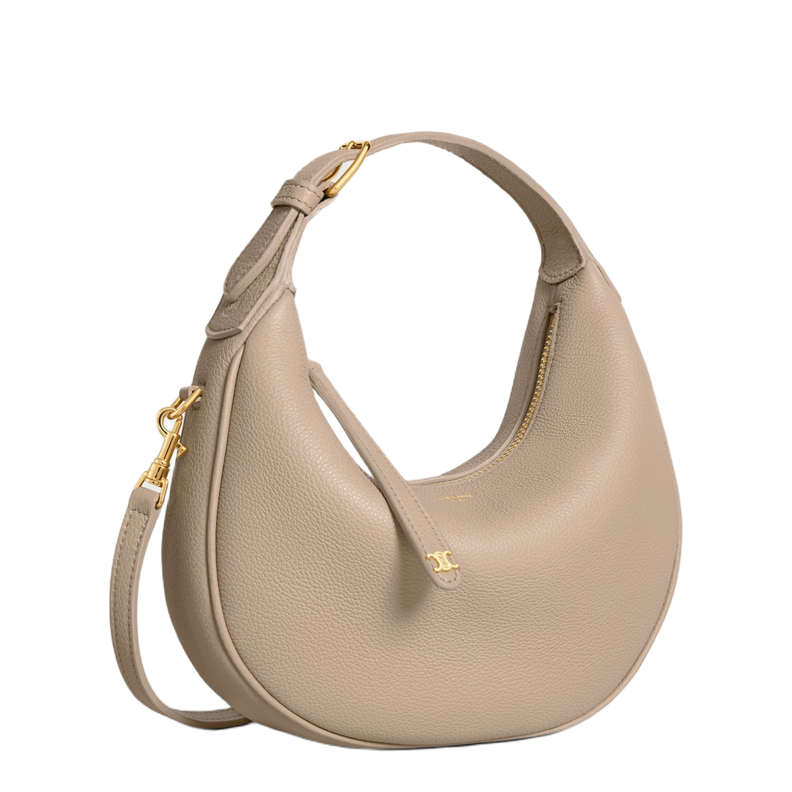 Lulu Grain Leather Bag Beige - Image 2