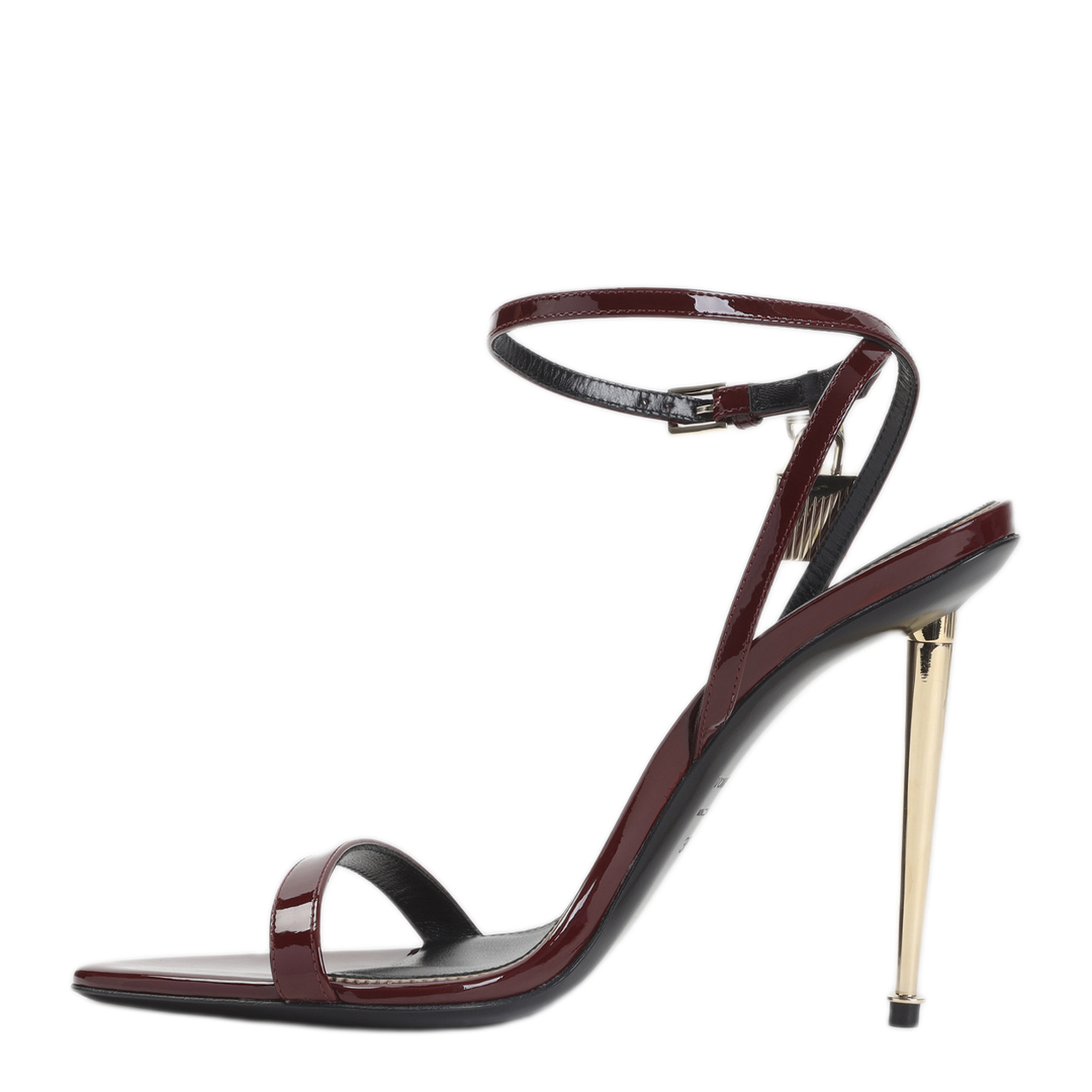 Patent Leather Pointy Naked Sandals - Image 4