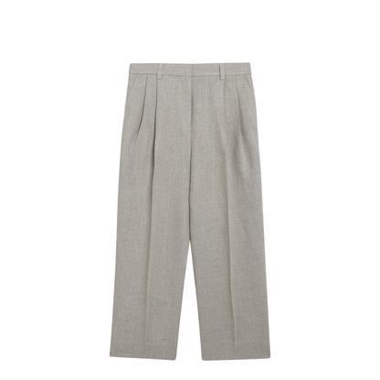 Beige High-Waisted Linen Shorts - Image 1