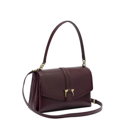 Leather Handbag Maroon - Image 2