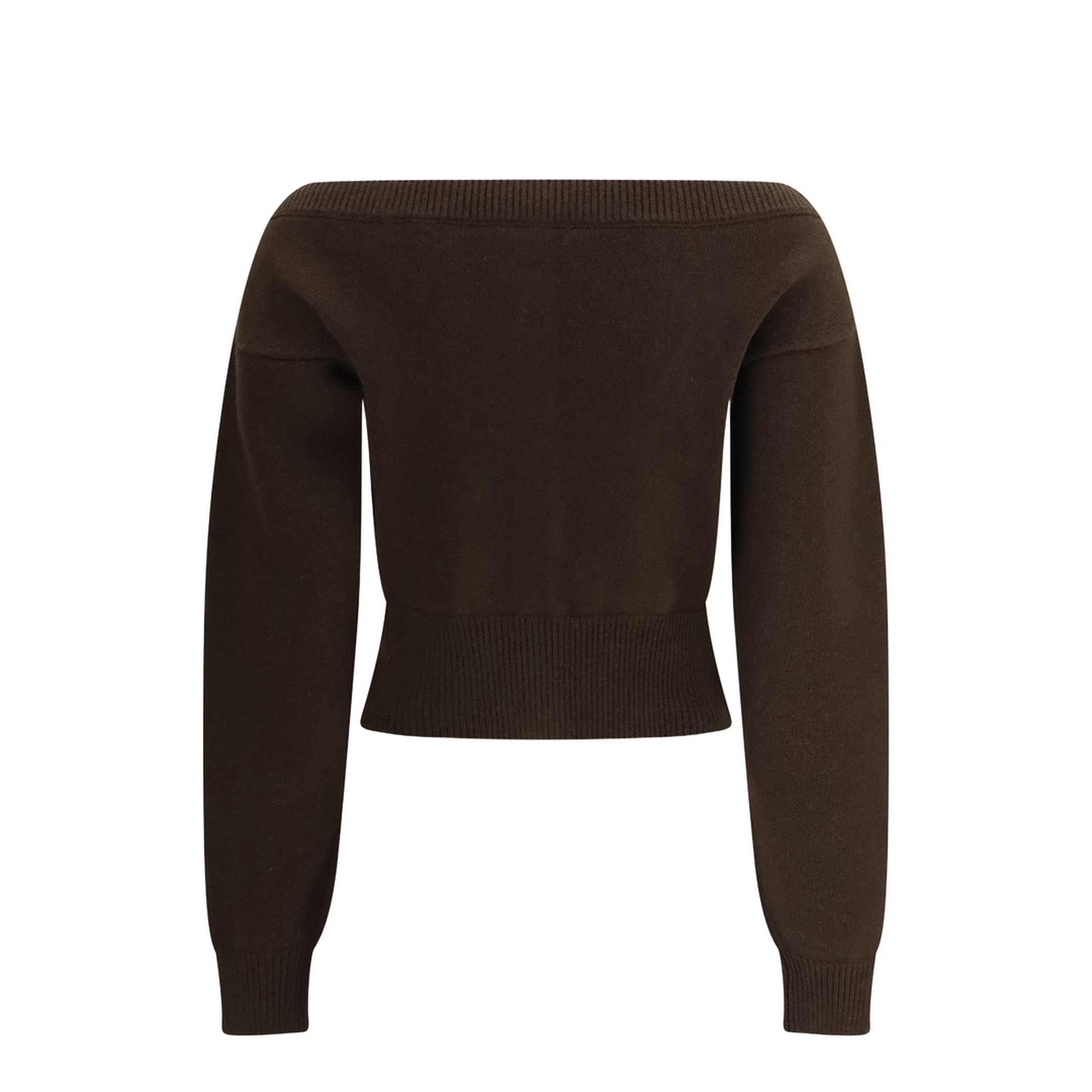 Soft Cashmere Open-Neck Shrunken Cardigan - Image 2